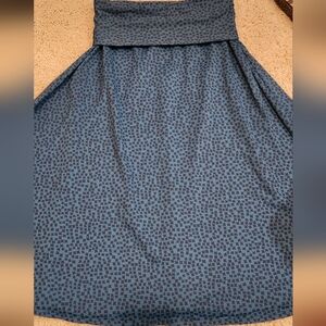 Patagonia Blue Geometric A-Line Skirt